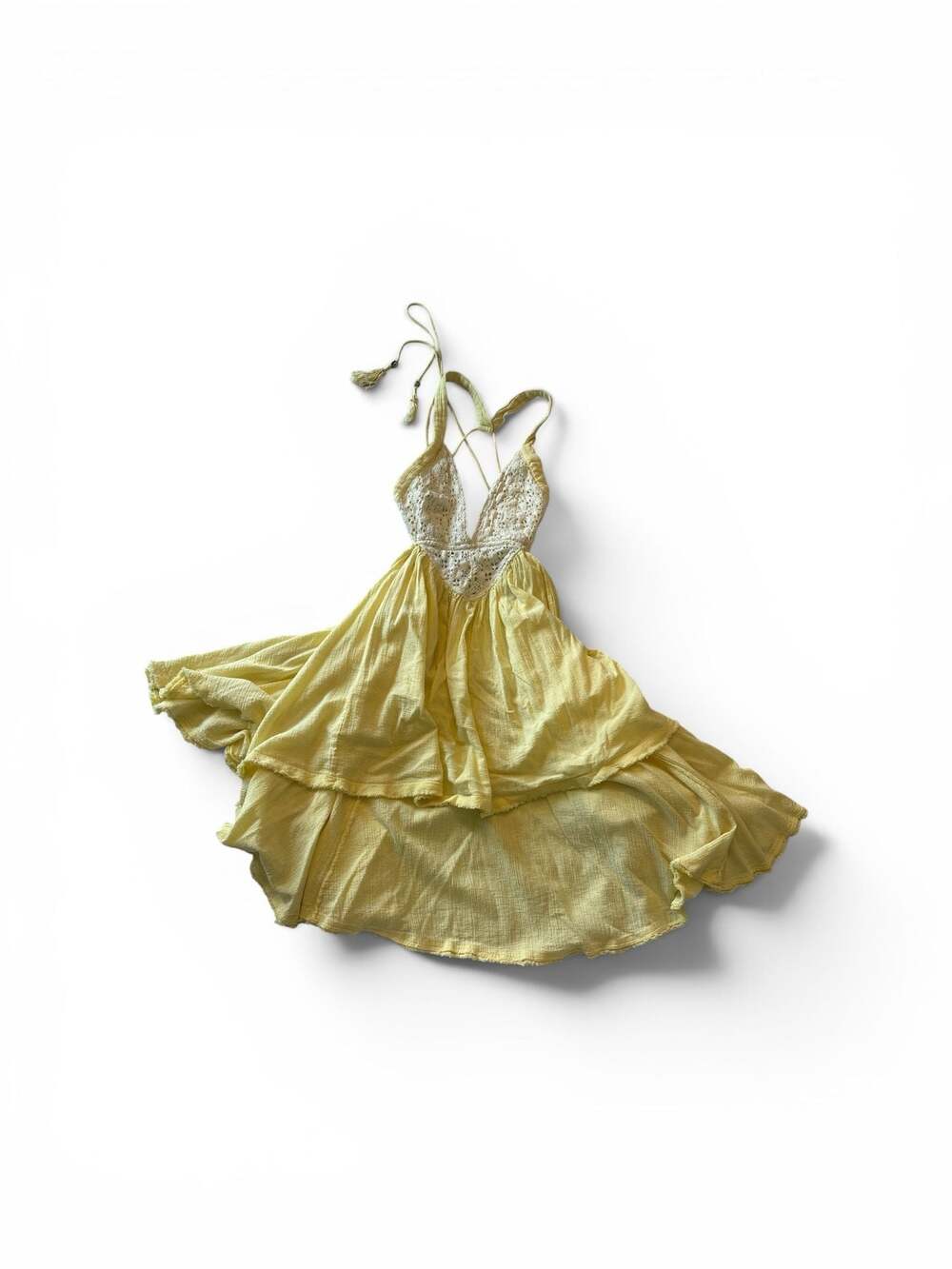 Free People 100 Degree Mini Dress in Yellow